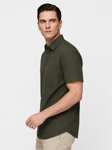 ALLTHEMEN Regular Fit Hemd 'Reine'‌‌‌‌‌‌‌ in Grün