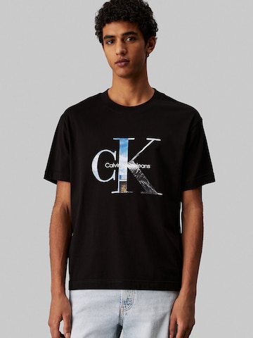 T-Shirt Calvin Klein Jeans en noir : devant