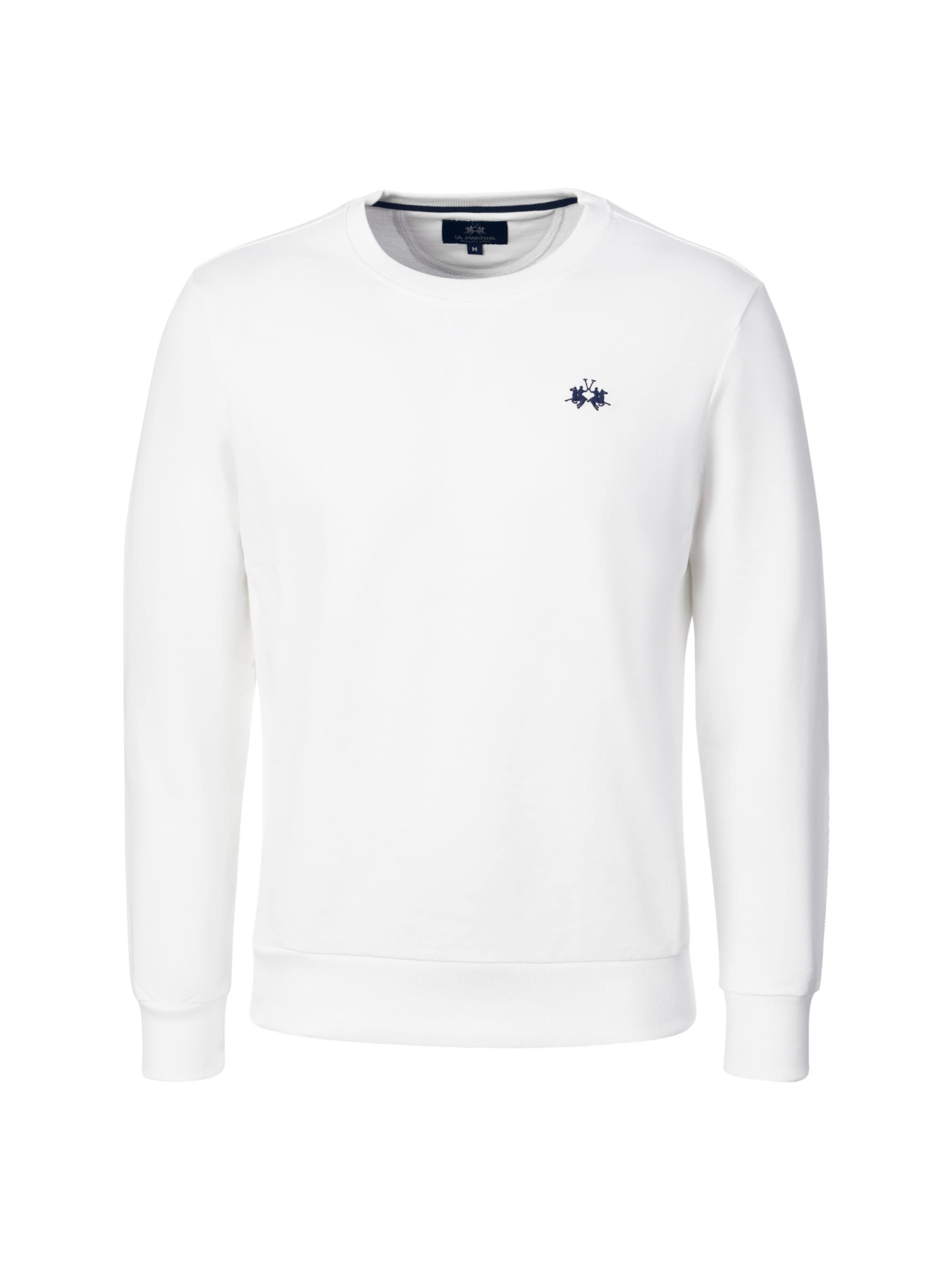 La Martina Sweatshirt in Wit: voorkant