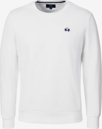 Sweat-shirt La Martina en blanc : devant