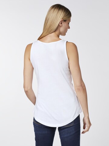 Oklahoma Jeans Top ' mit Label- und Natur-Print ' in White