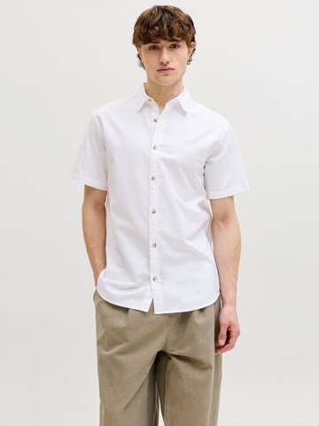 JACK & JONES Regular fit Overhemd 'JJCHAD' in Wit: voorkant