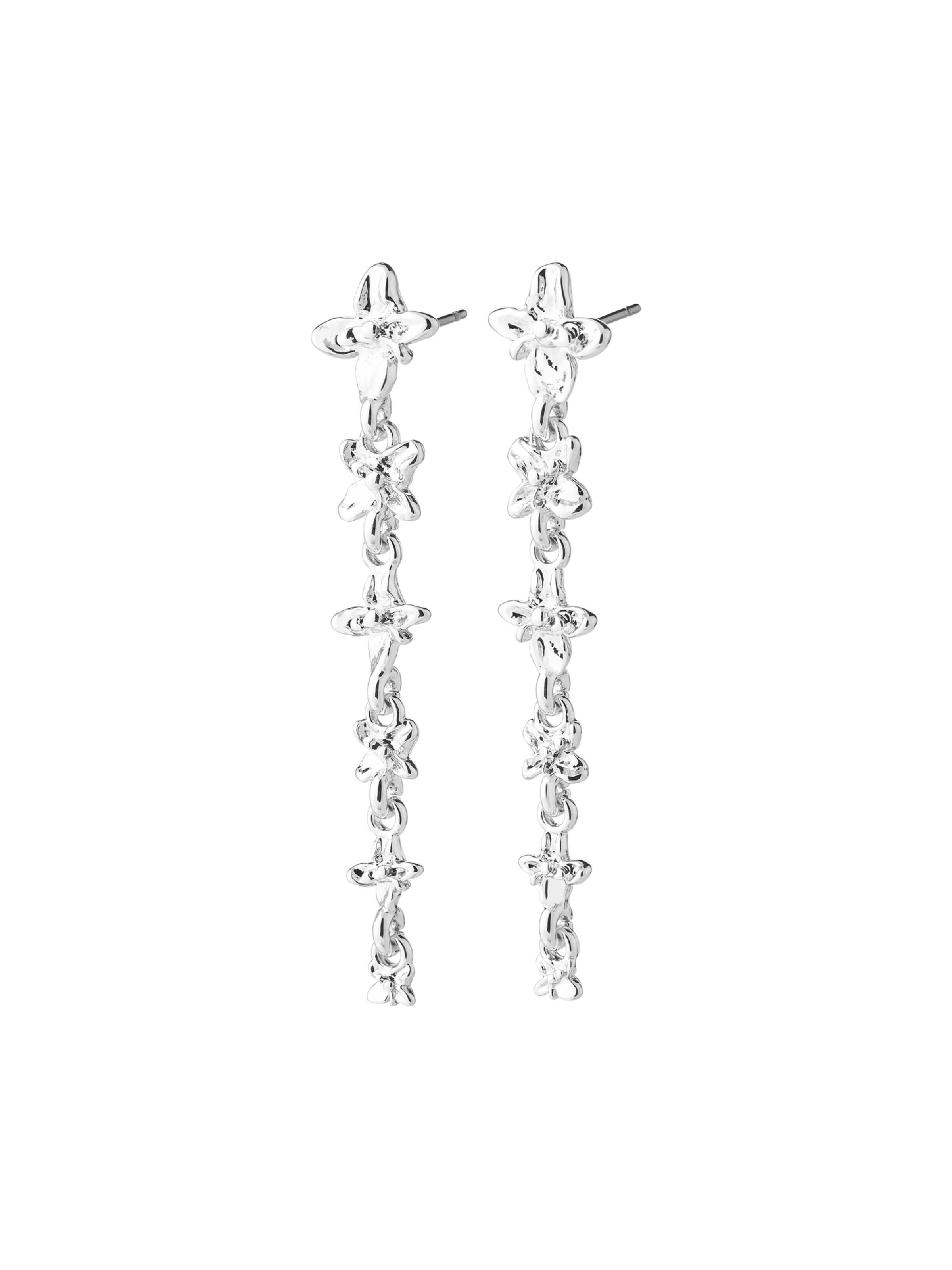 Pilgrim Earrings 'Trace' in Silver: front