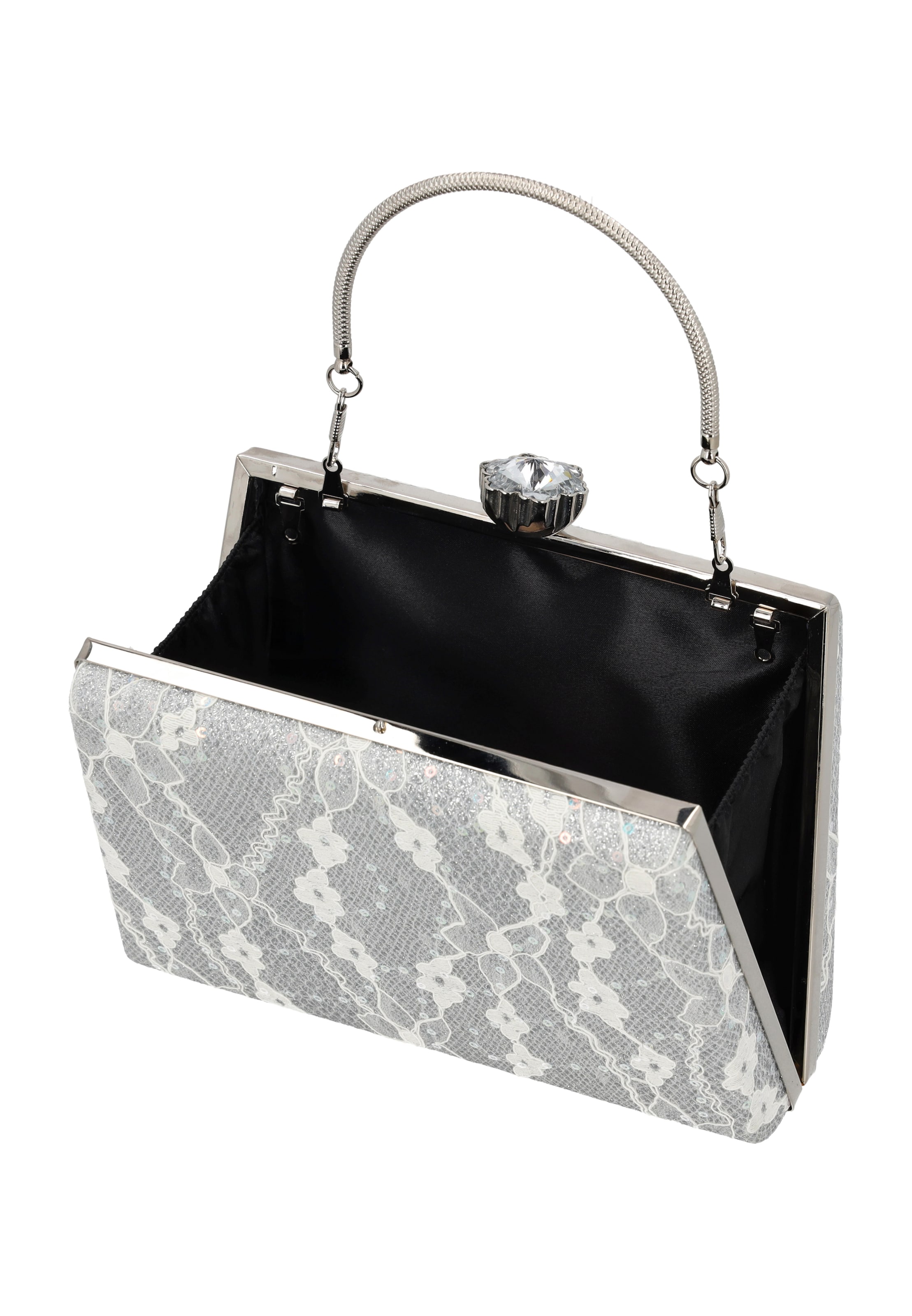 faina Clutch in Silber