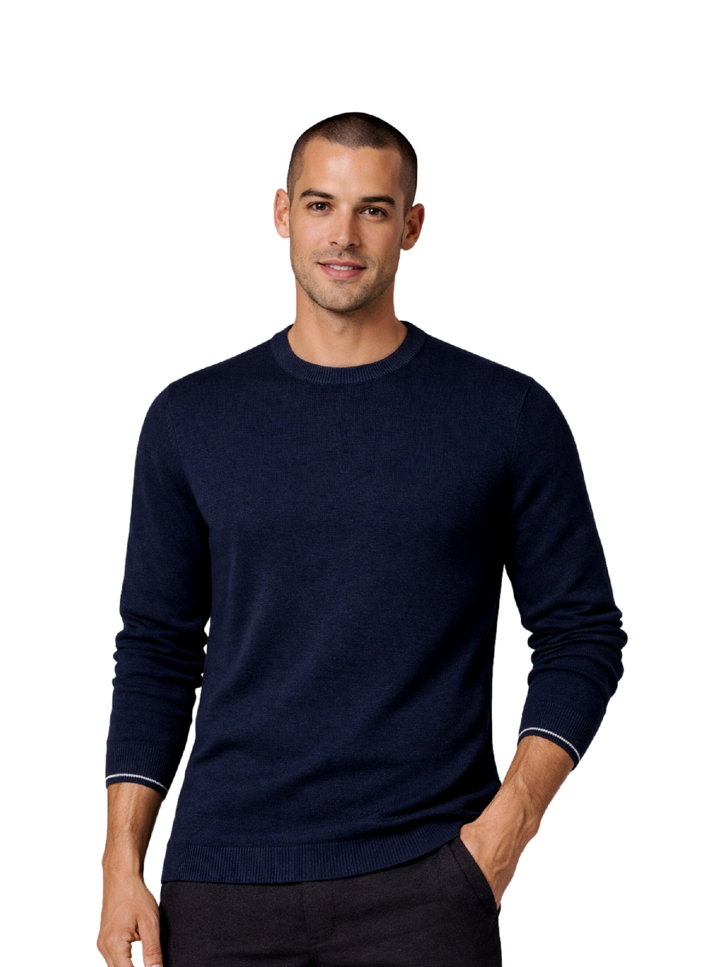 Pull-over Ragman en bleu : devant