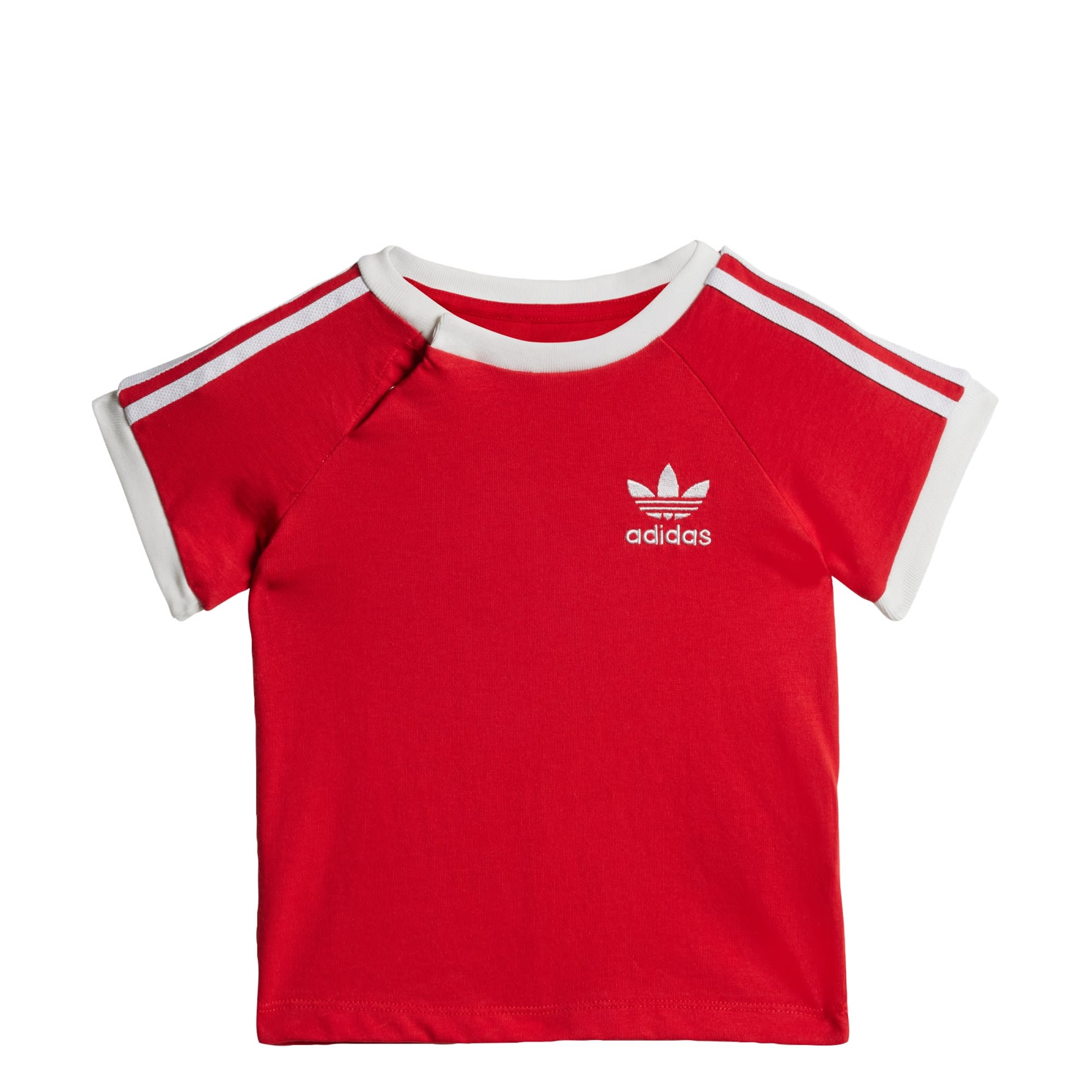ADIDAS ORIGINALS - Camiseta '3-Stripes Tee' en rojo: frente