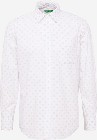 UNITED COLORS OF BENETTON Regular fit Button Up Shirt in White: front