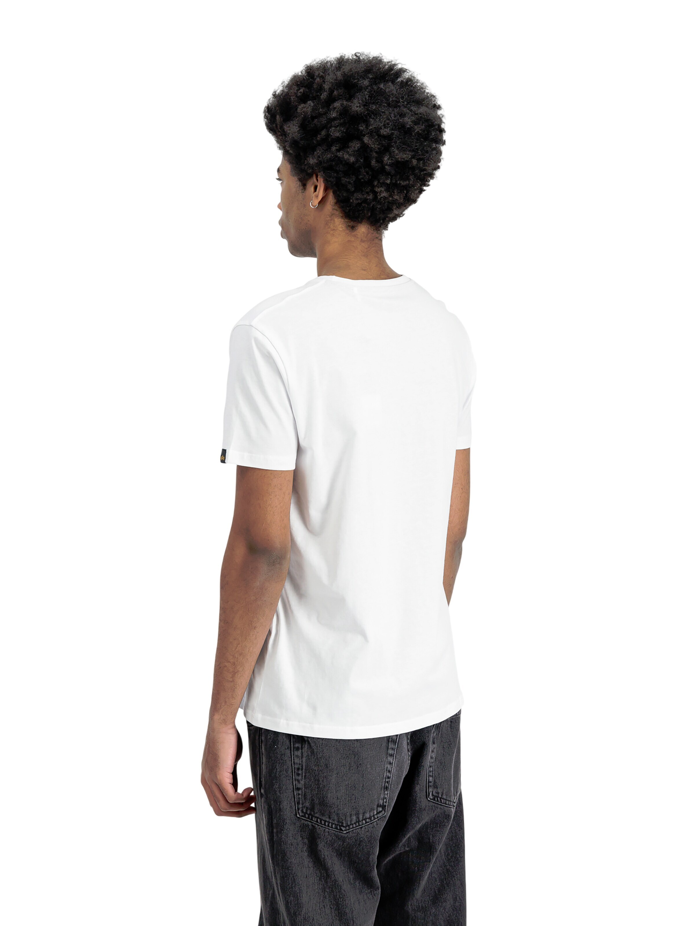 ALPHA INDUSTRIES Shirt 'Basic Mid Logo'‌‌ in Weiß