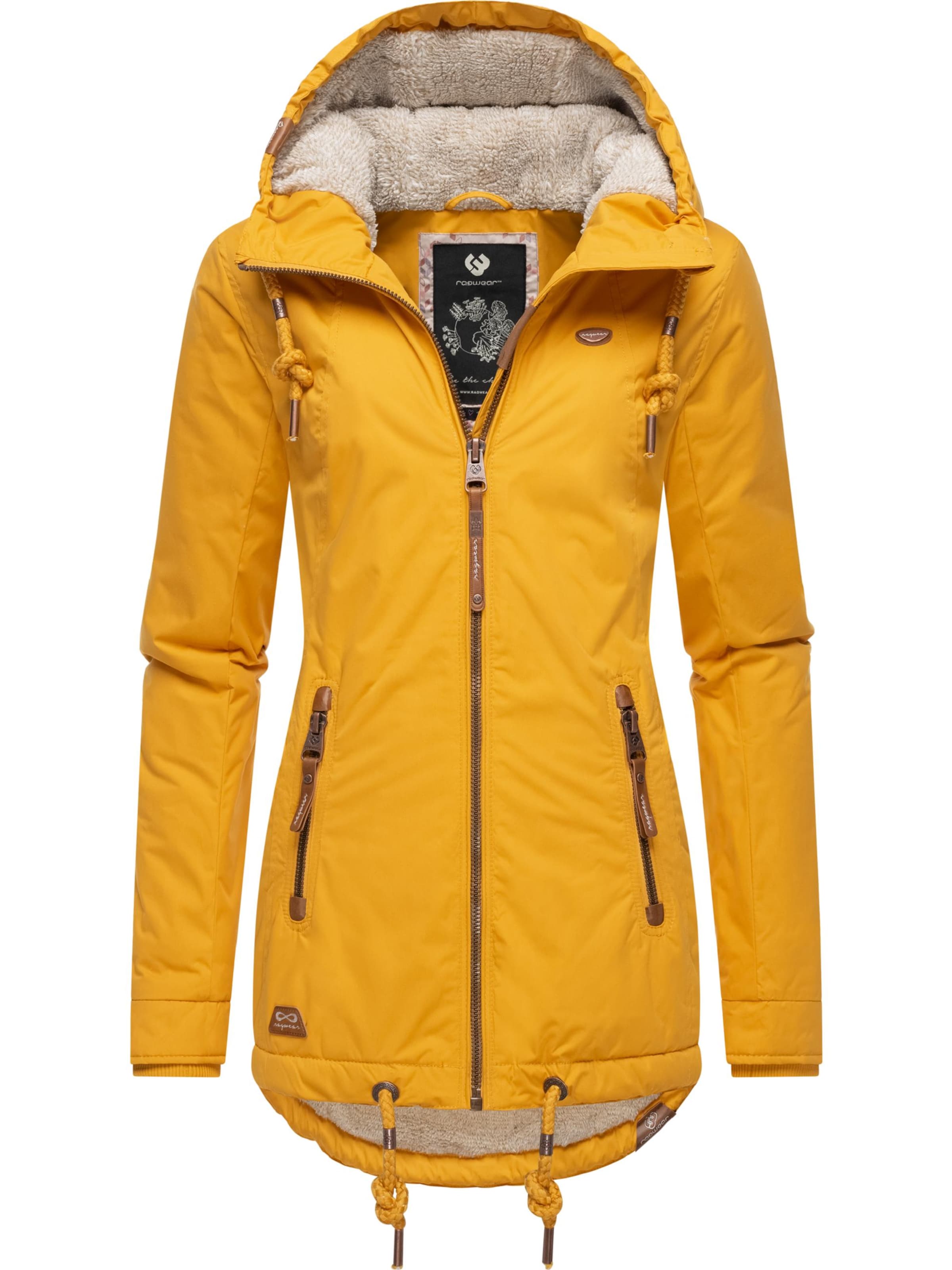 Veste d’hiver 'Zuzka' Ragwear en jaune : devant