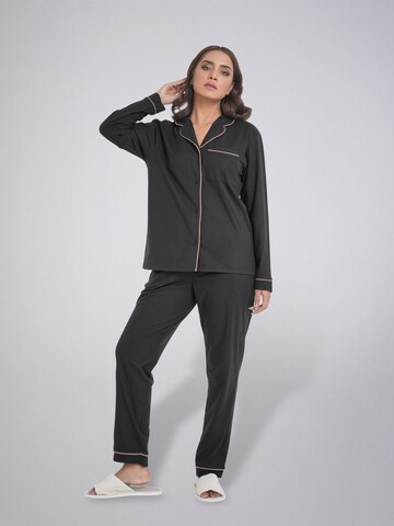 LEAFLETIC Pyjamas 'Leafletic Women’s Nightwear Long set' i sort