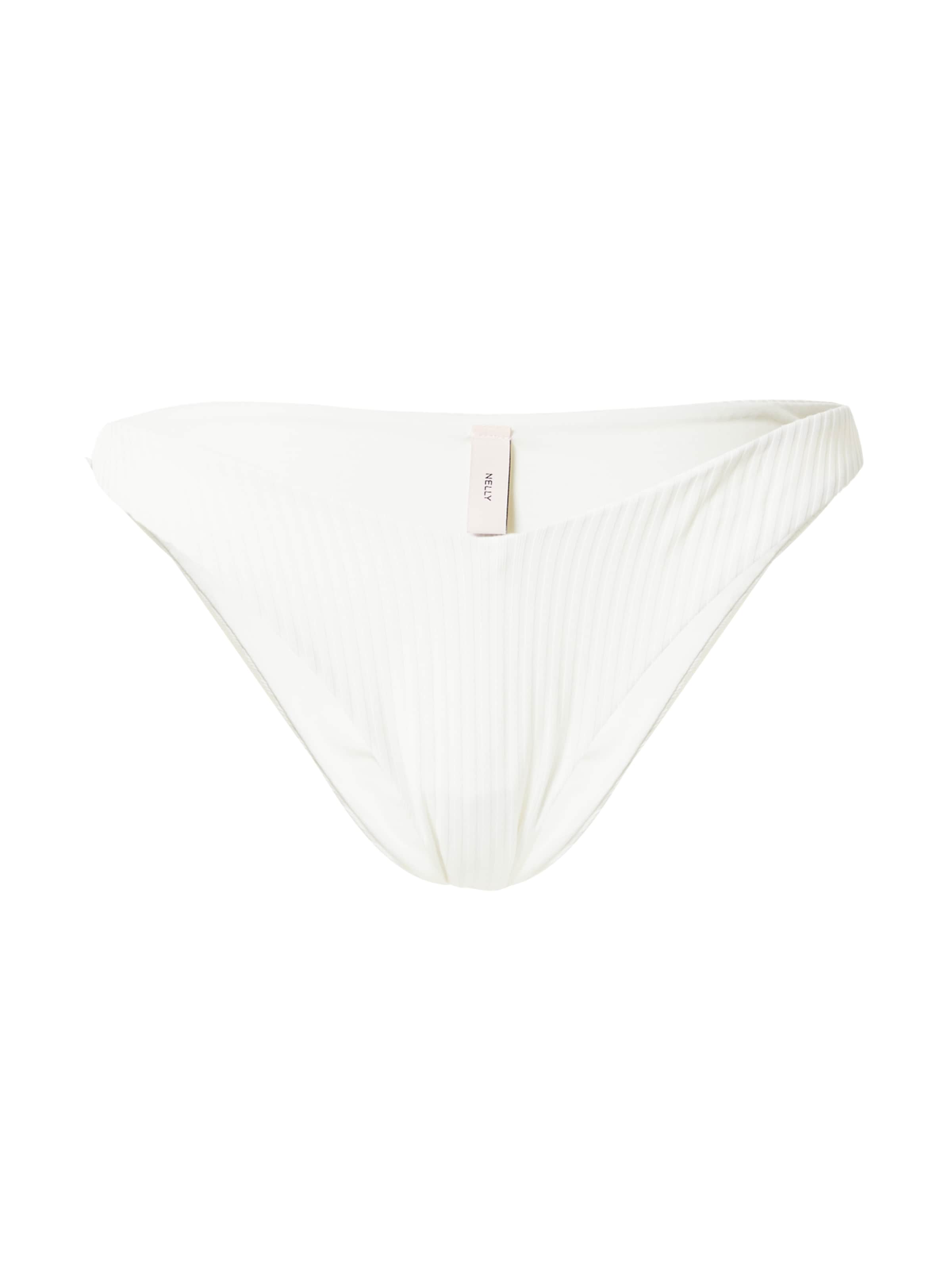 NLY by Nelly Bikini Bottoms in White: front
