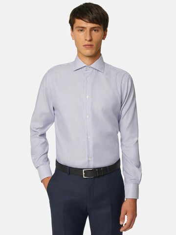 Boggi Milano Regular fit Overhemd 'Ultimate' in Blauw: voorkant