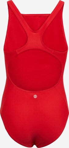 ADIDAS PERFORMANCE T-shirt Athletic Swimwear 'Bagde of Sport ' in Red