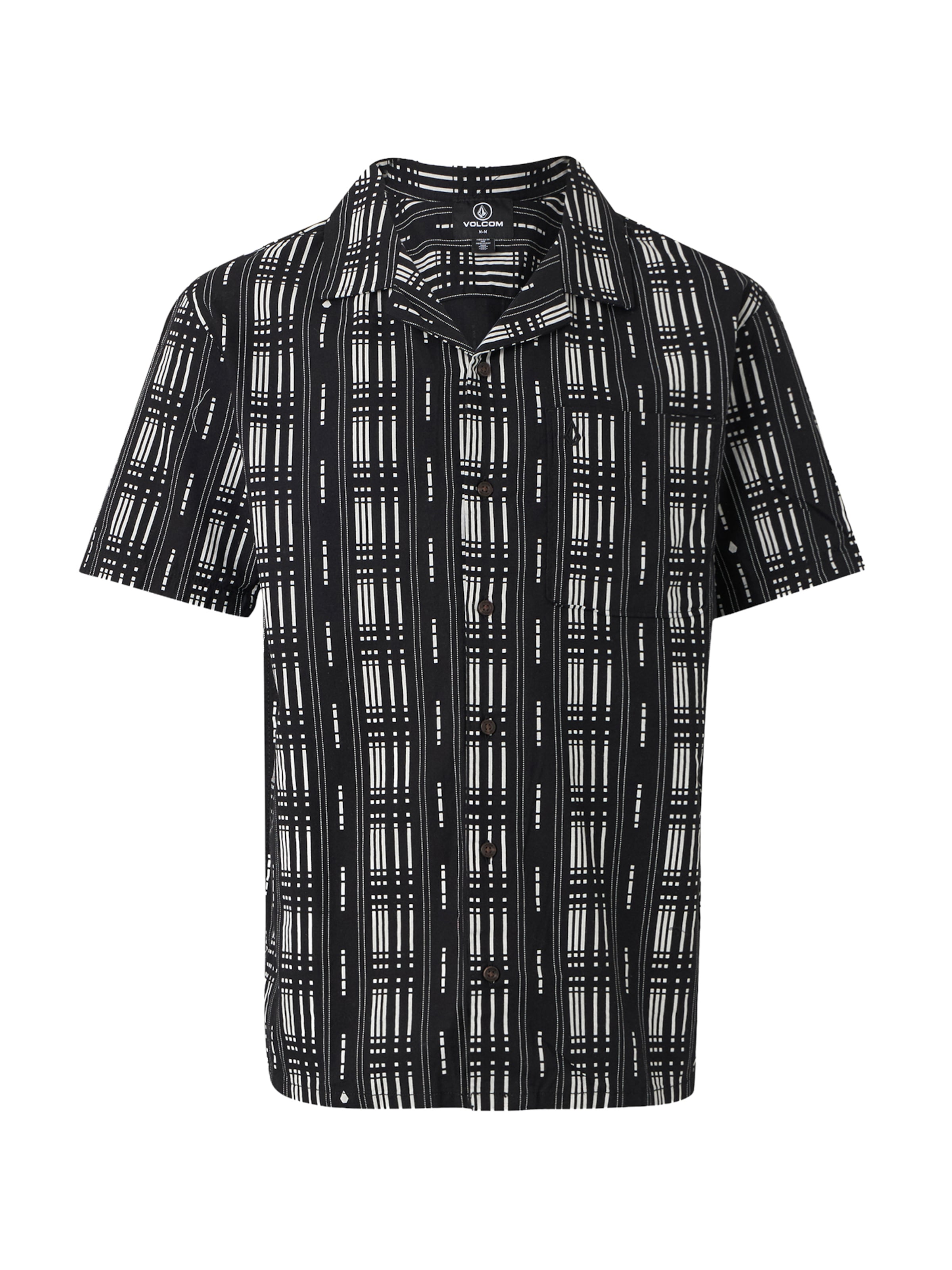 Volcom - Ajuste regular Camisa 'MACROS' en negro: frente