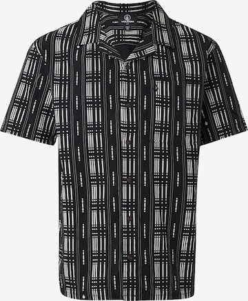 VolcomRegular Fit Košulja 'MACROS' - crna boja: prednji dio