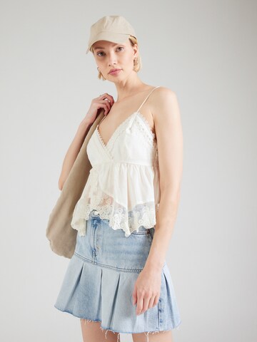 Camicia da donna di Abercrombie & Fitch in beige: frontale