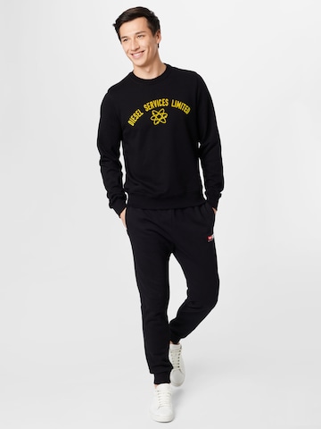 DIESEL Sweatshirt 'GINN' in Black