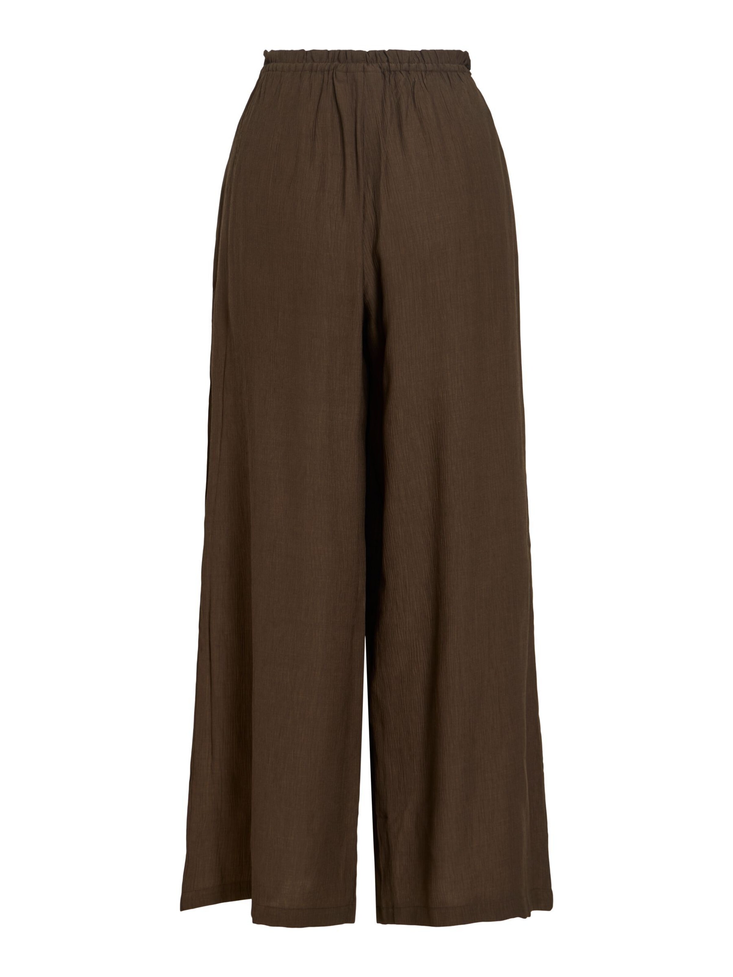 VILA - Pierna ancha Pantalón 'BETTE' en marrón