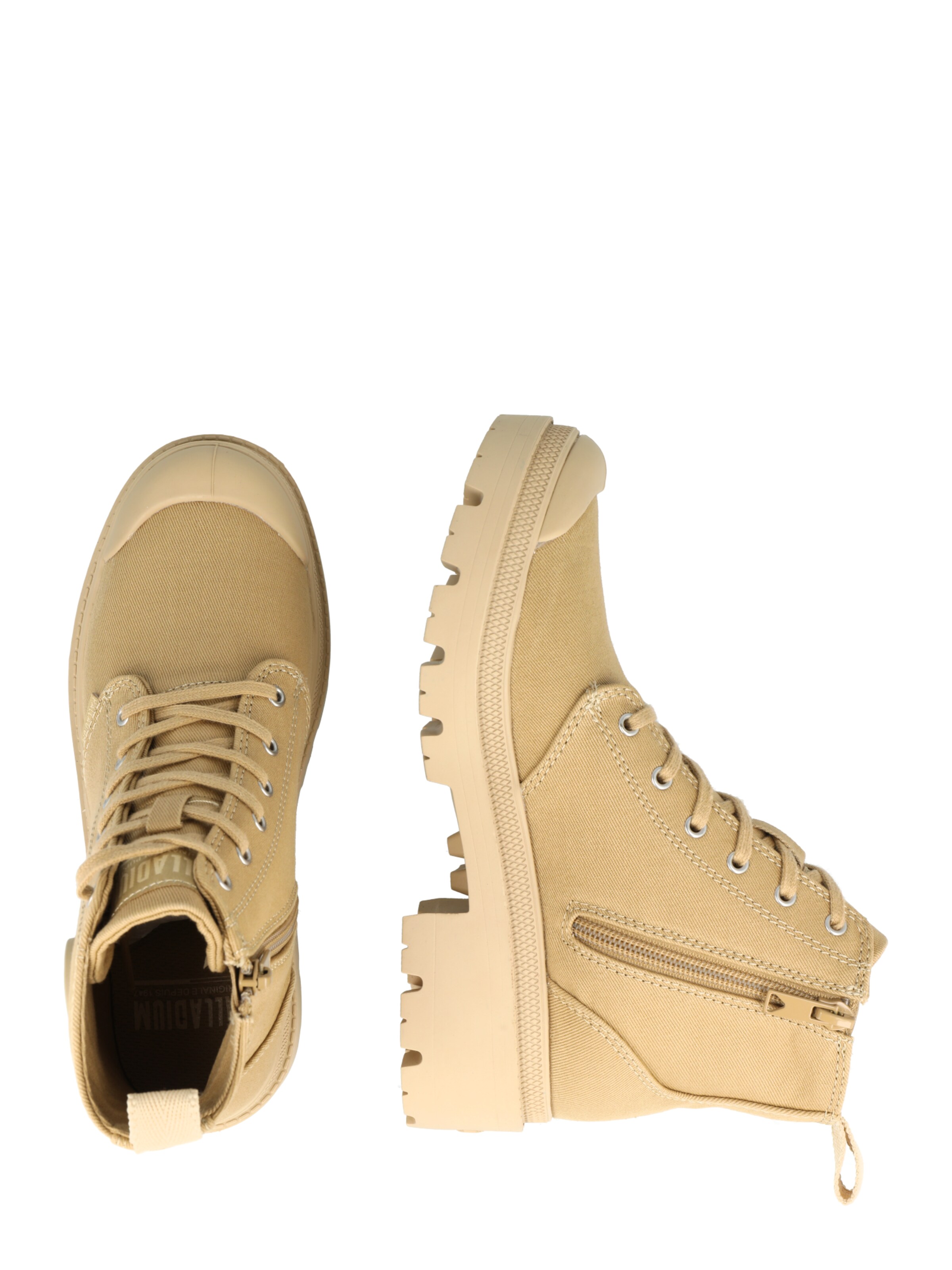 Palladium Gležnarji z vezalkami 'Pallabase' | bež barva