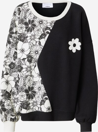florence by mills exclusive for ABOUT YOU Sweatshirt 'June' i svart / vit, Produktvy