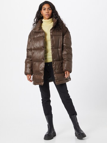 River Island Winter Coat in Brown