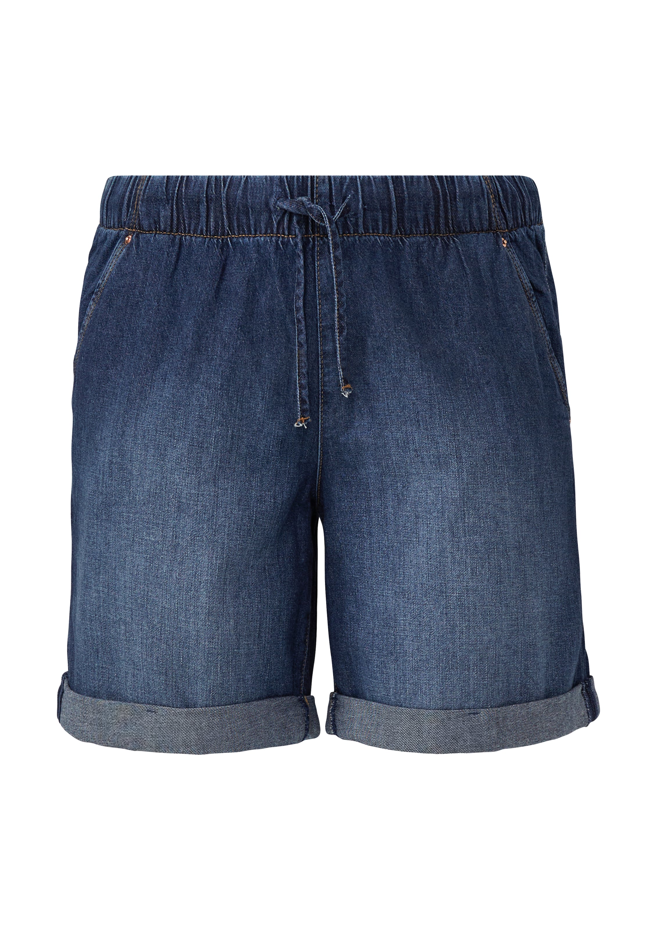 QS Wide leg Jeans in Blauw: voorkant