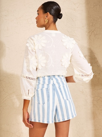 love & roses Regular Broek in Blauw