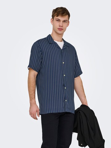 Only & Sons Regular Fit Hemd 'ONSWADE' in Blau: Vorderseite