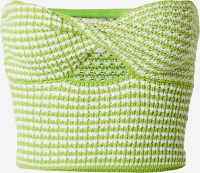 ABOUT YOU x Laura Giurcanu Tops en tricot en vert / blanc, Vue avec produit