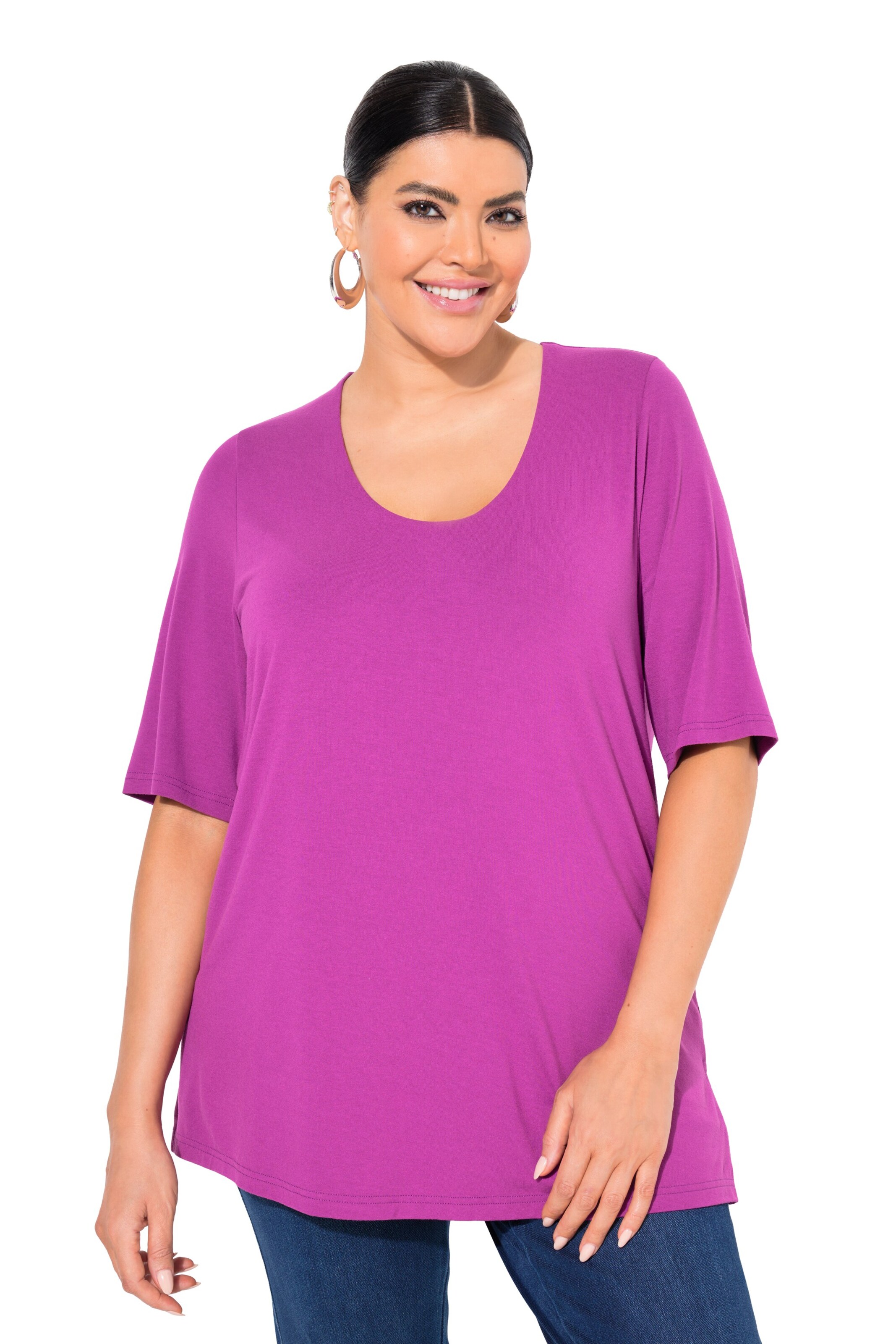 Ulla Popken Shirt in Roze: voorkant