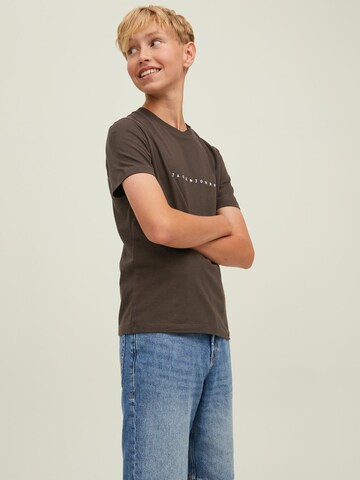 Jack & Jones Junior Shirt 'Copenhagen' in Bruin: voorkant