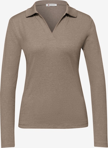 STREET ONE Poloshirt in Braun: Vorderseite