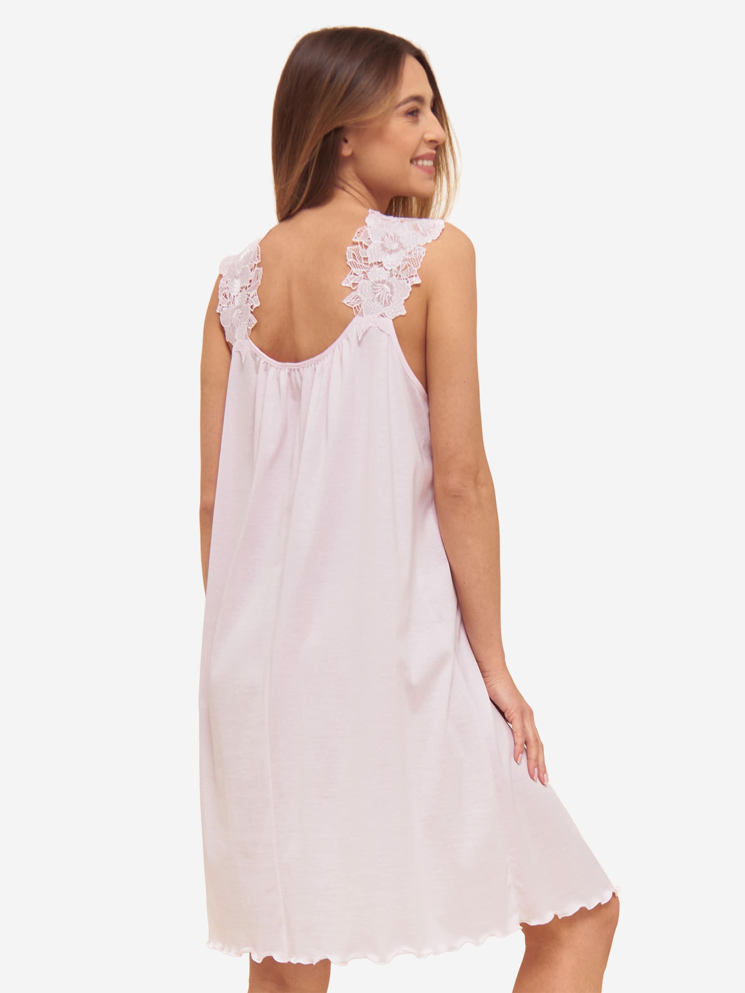 FÉRAUD PARIS Nachthemd ' Wellensaum ' in Pink