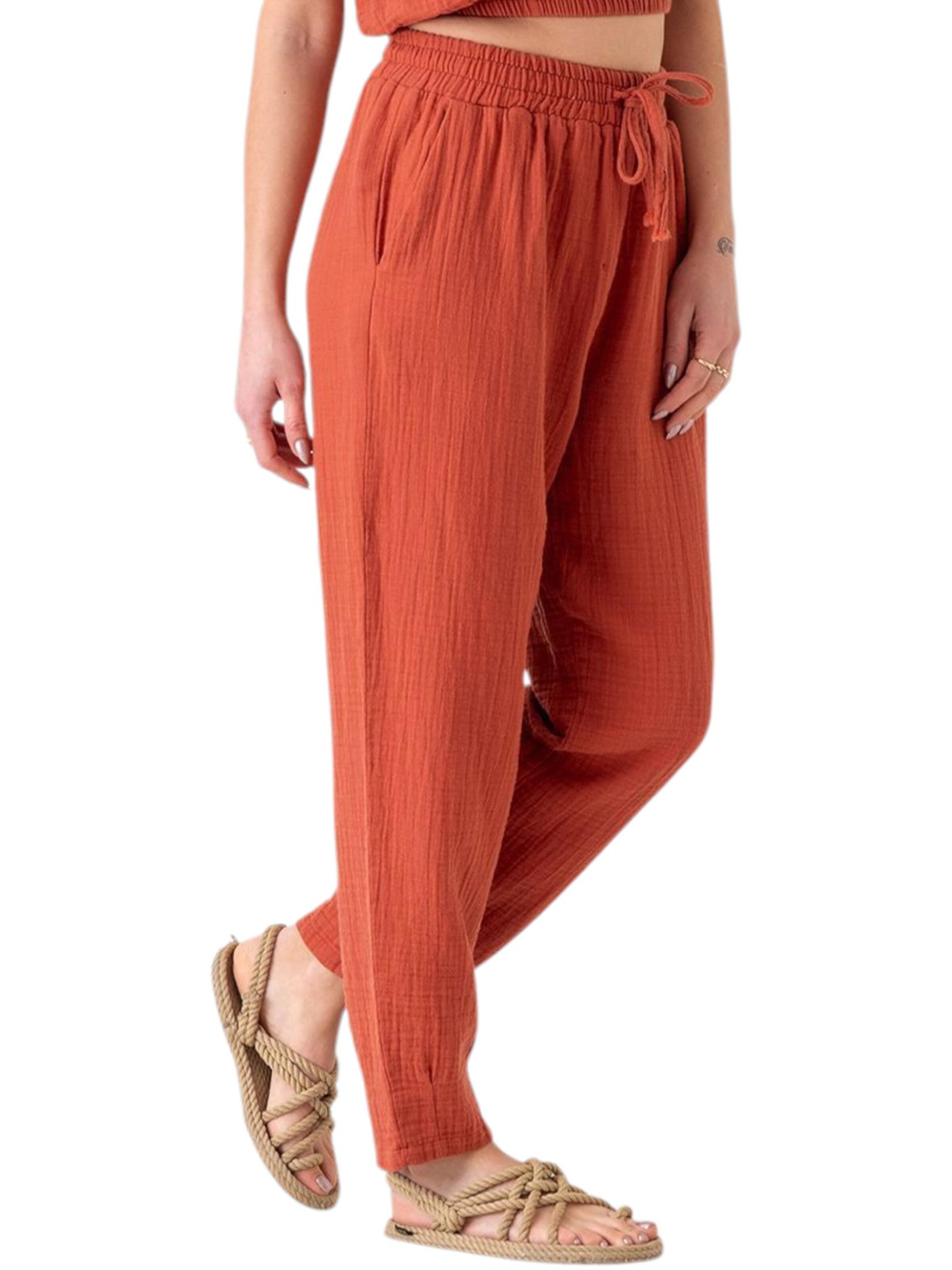 WENOR Wide Leg Bukser 'Eluna' i rød