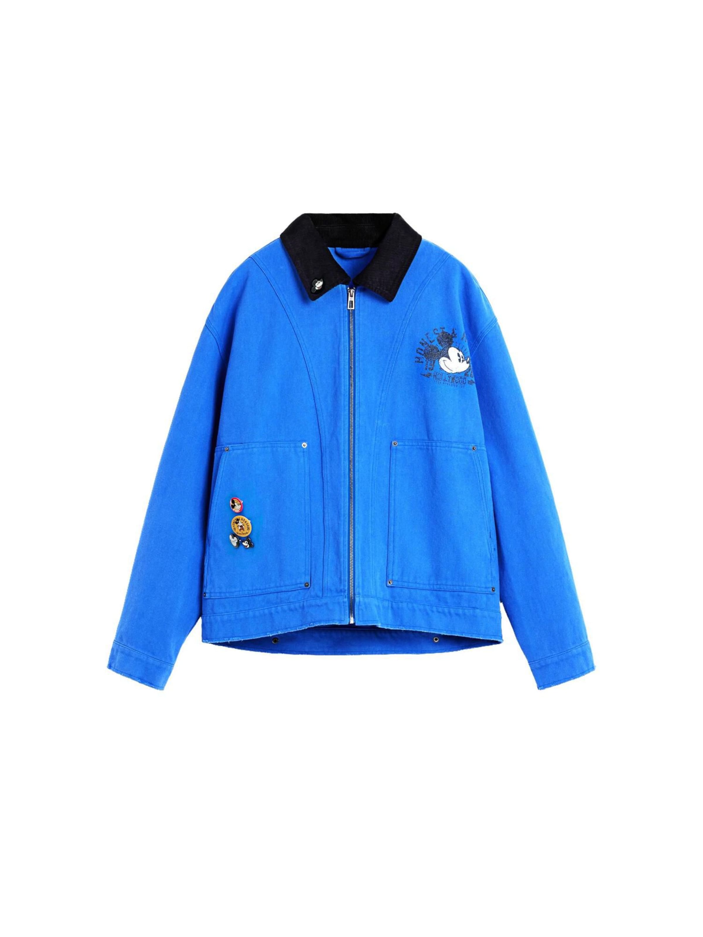 Desigual Tussenjas 'Mickey™' in Blauw: voorkant