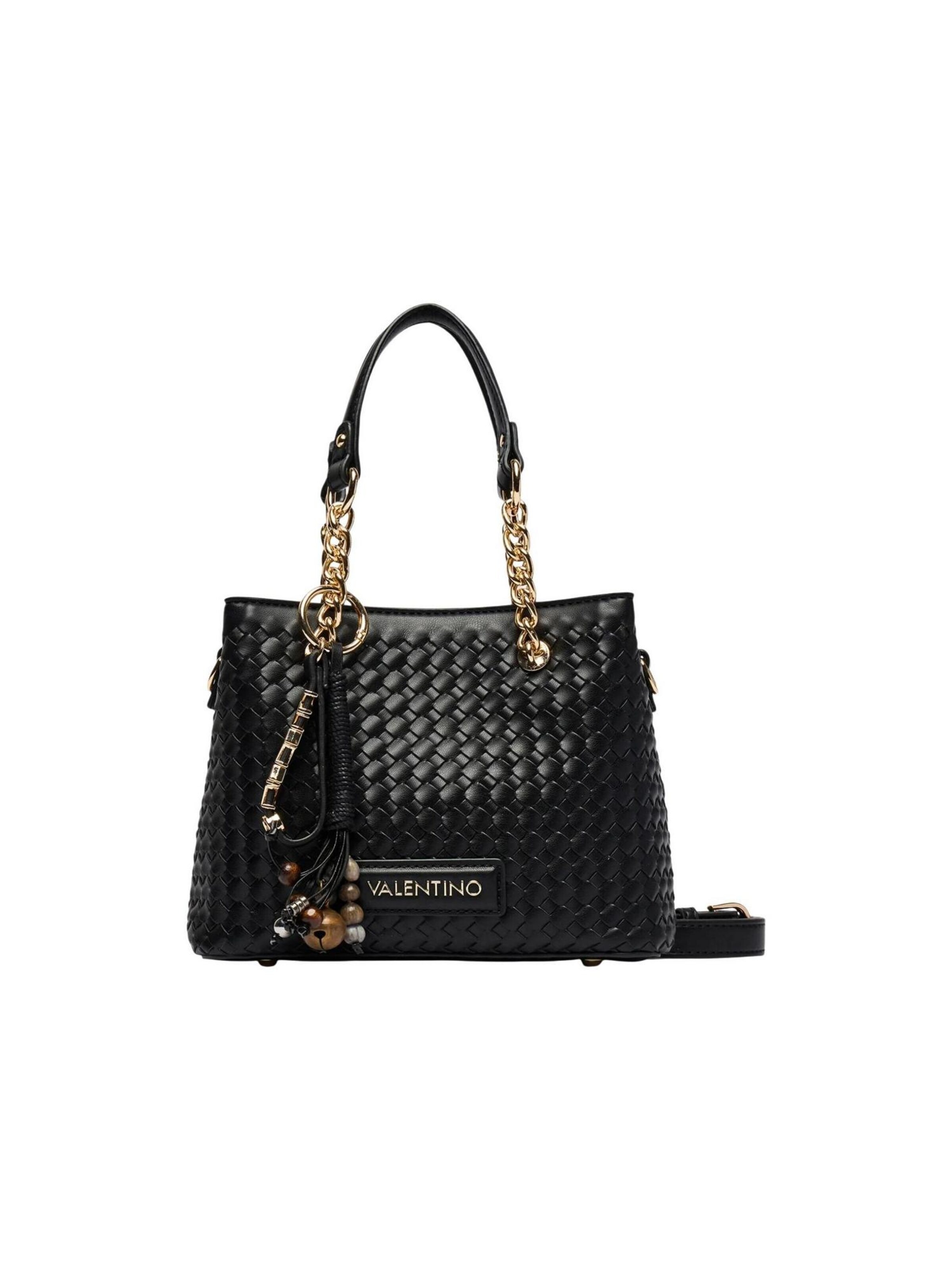 VALENTINO - Bolso de hombro en negro: frente