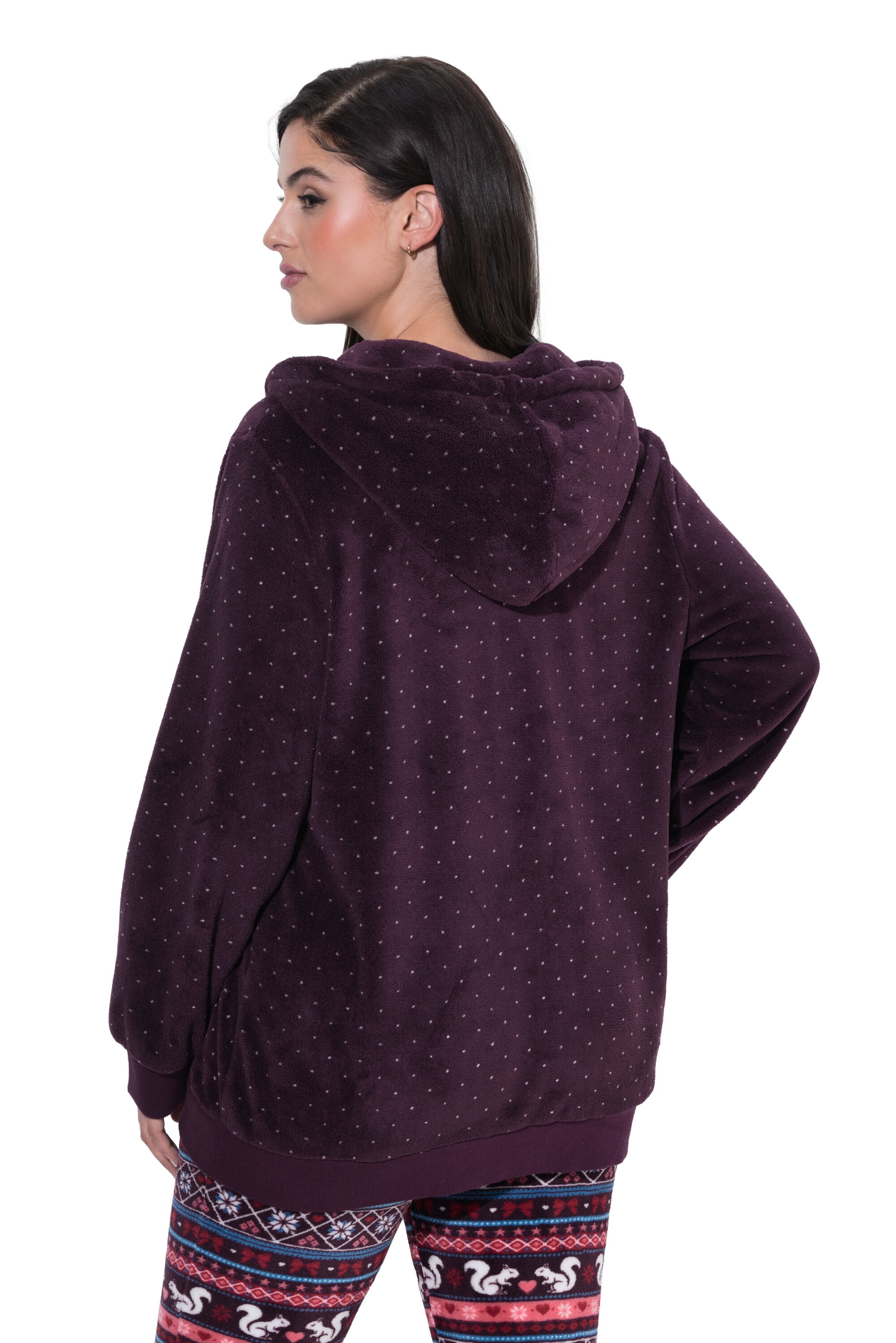 Ulla Popken Fleece jas in Lila