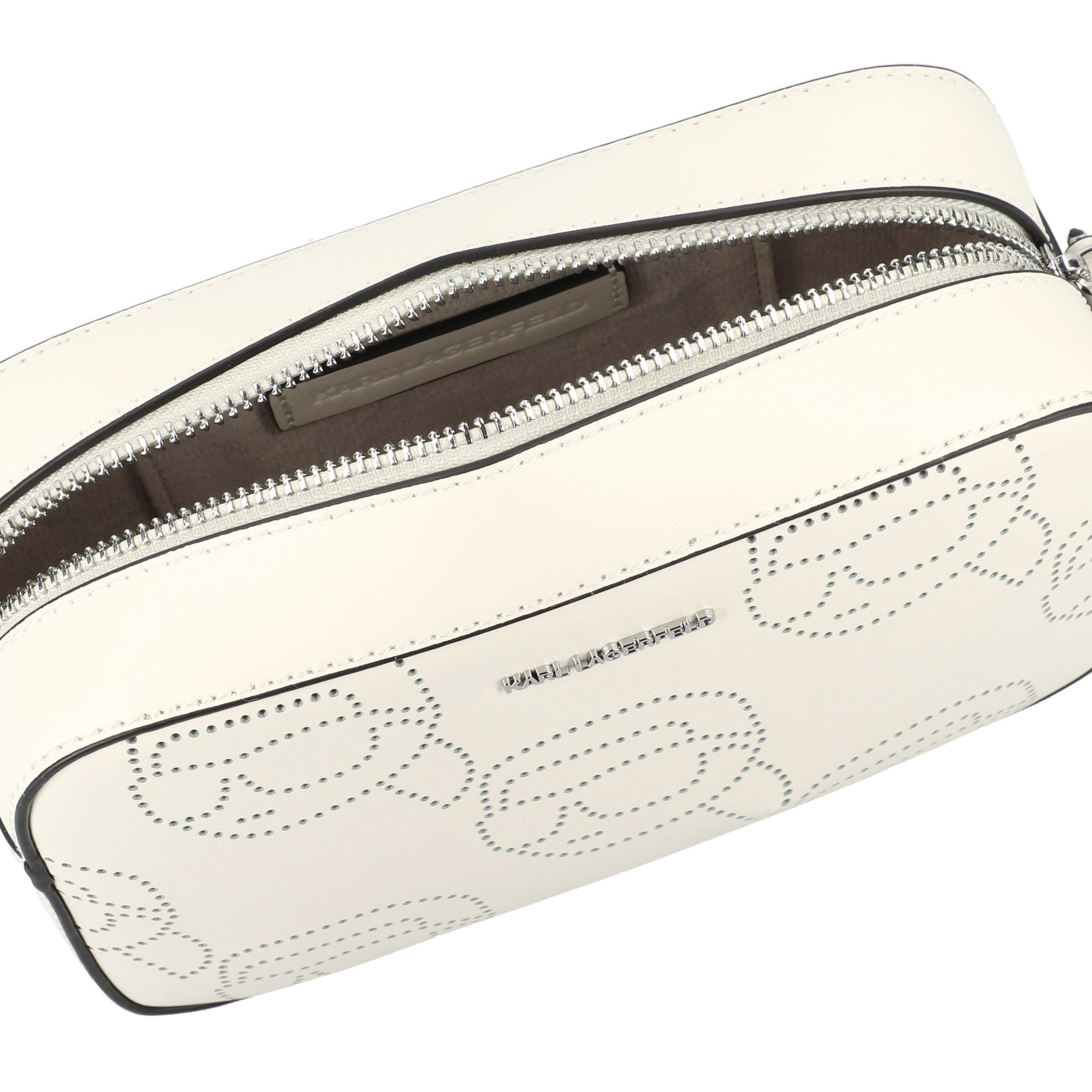 Borsa a tracolla 'Ikon' di Karl Lagerfeld in bianco