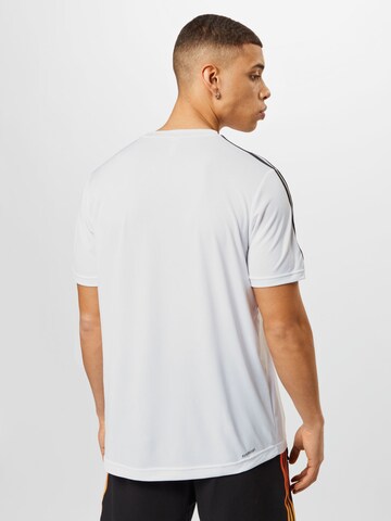 ADIDAS SPORTSWEAR - Camisa funcionais 'Aeroready Designed To Move 3-Stripes' em branco