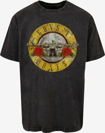 F4NT4STIC Shirt 'Guns 'n' Roses Vintage Classic Logo Black' in Zwart: voorkant