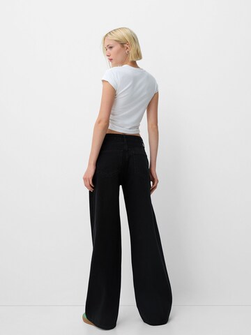 Wide Leg Jean Bershka en noir