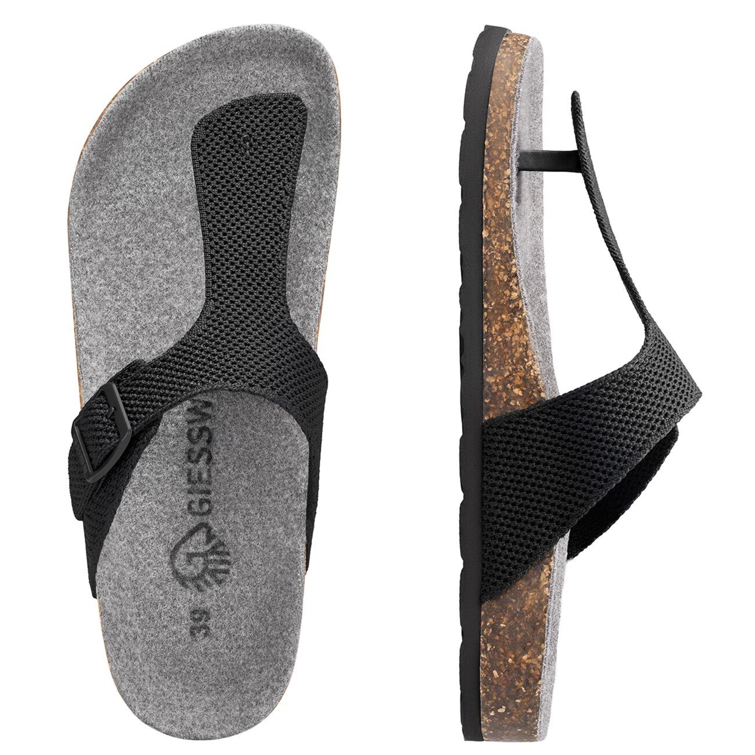 GIESSWEIN T-Bar Sandals in Black