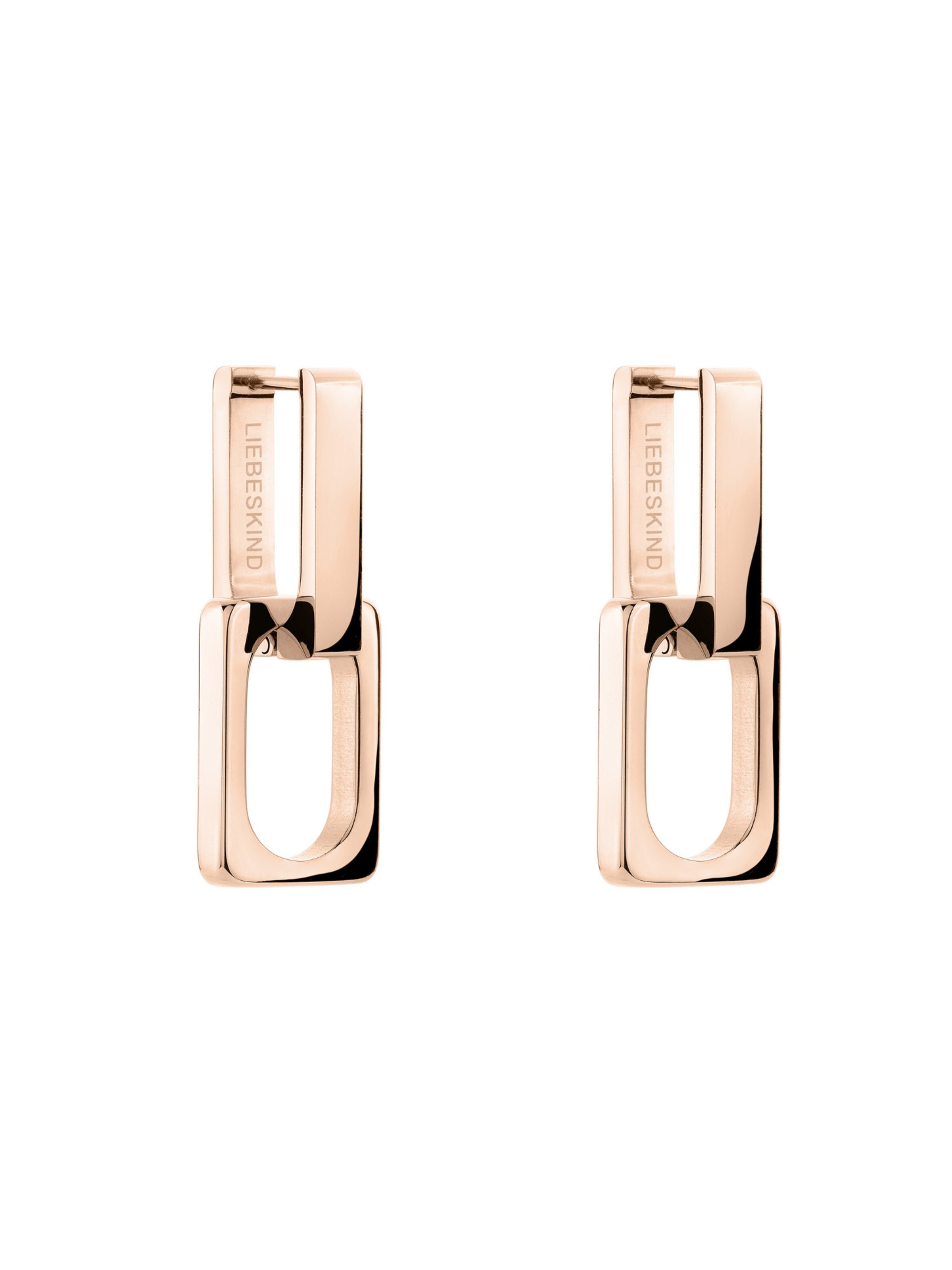 Boucles d'oreilles Liebeskind Berlin en or : devant