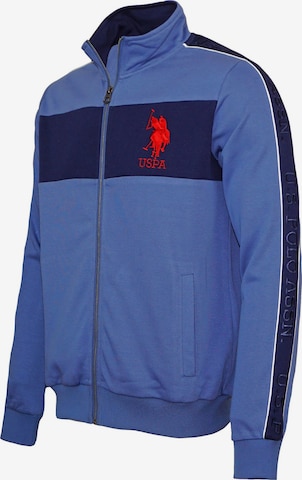 U.S. POLO ASSN. Zip-Up Hoodie 'Nels' in Blue