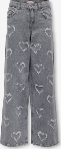 ONLY GIRLS Wide Leg Farkut 'KOGLUMI' värissä harmaa: etupuoli