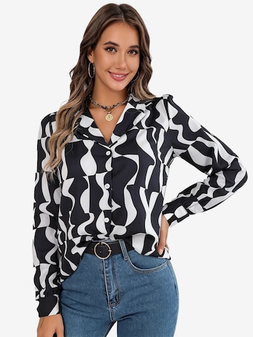 KoJooin Bluse in Schwarz: Vorderseite