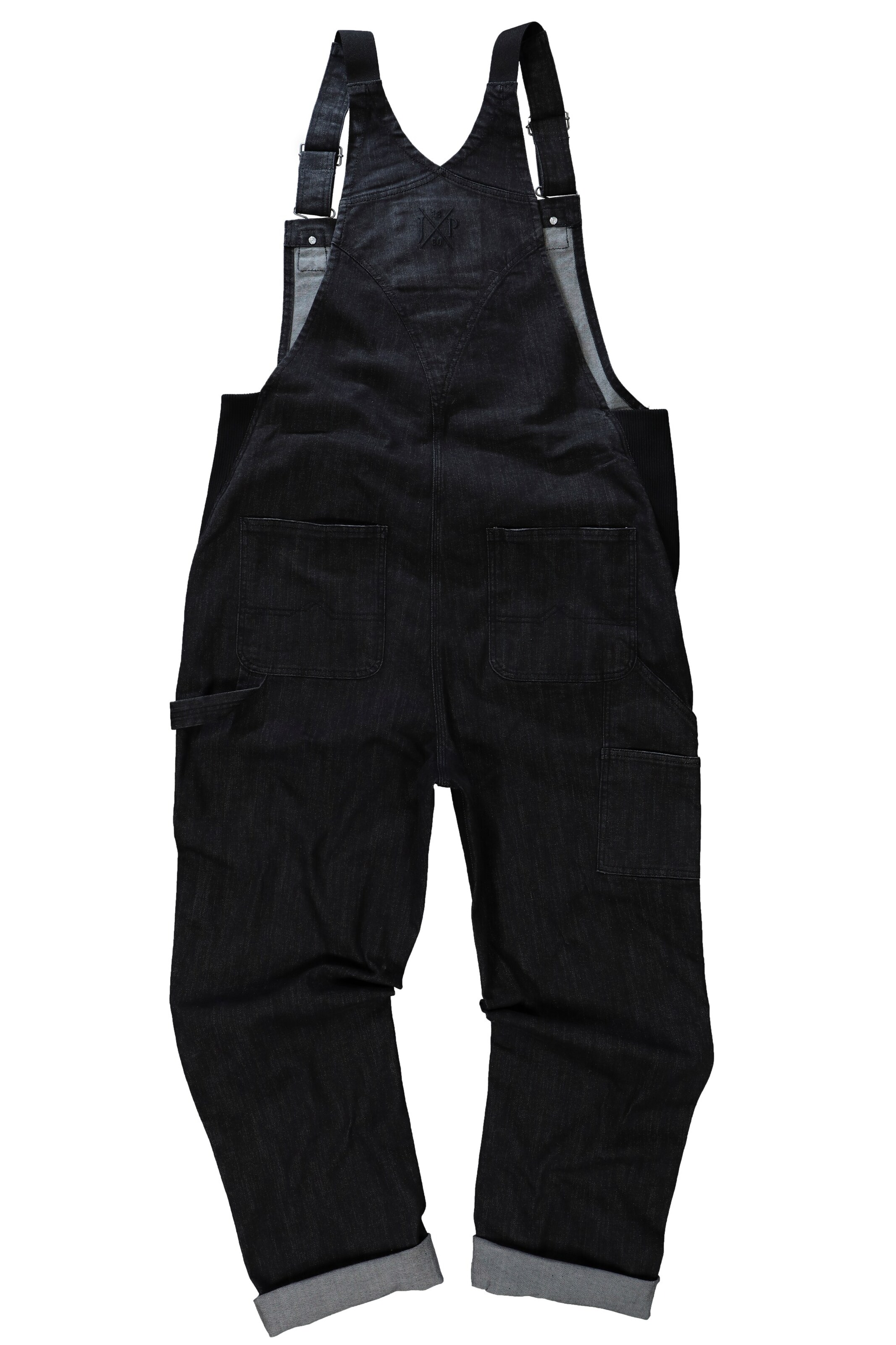 JP1880 Loosefit Latzjeans in Schwarz