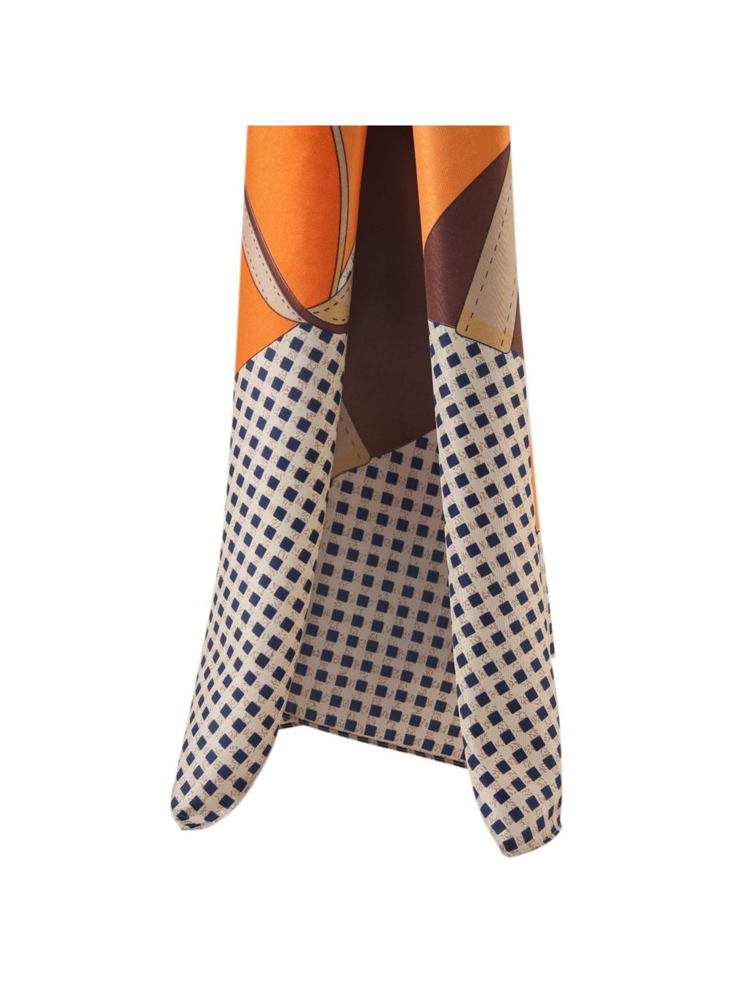 alberto cabale Scarf 'Grand carré de Soie Selling Zoé' in Orange