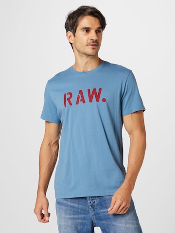 G-Star RAW Shirt 'Stencil' in Blauw: voorkant