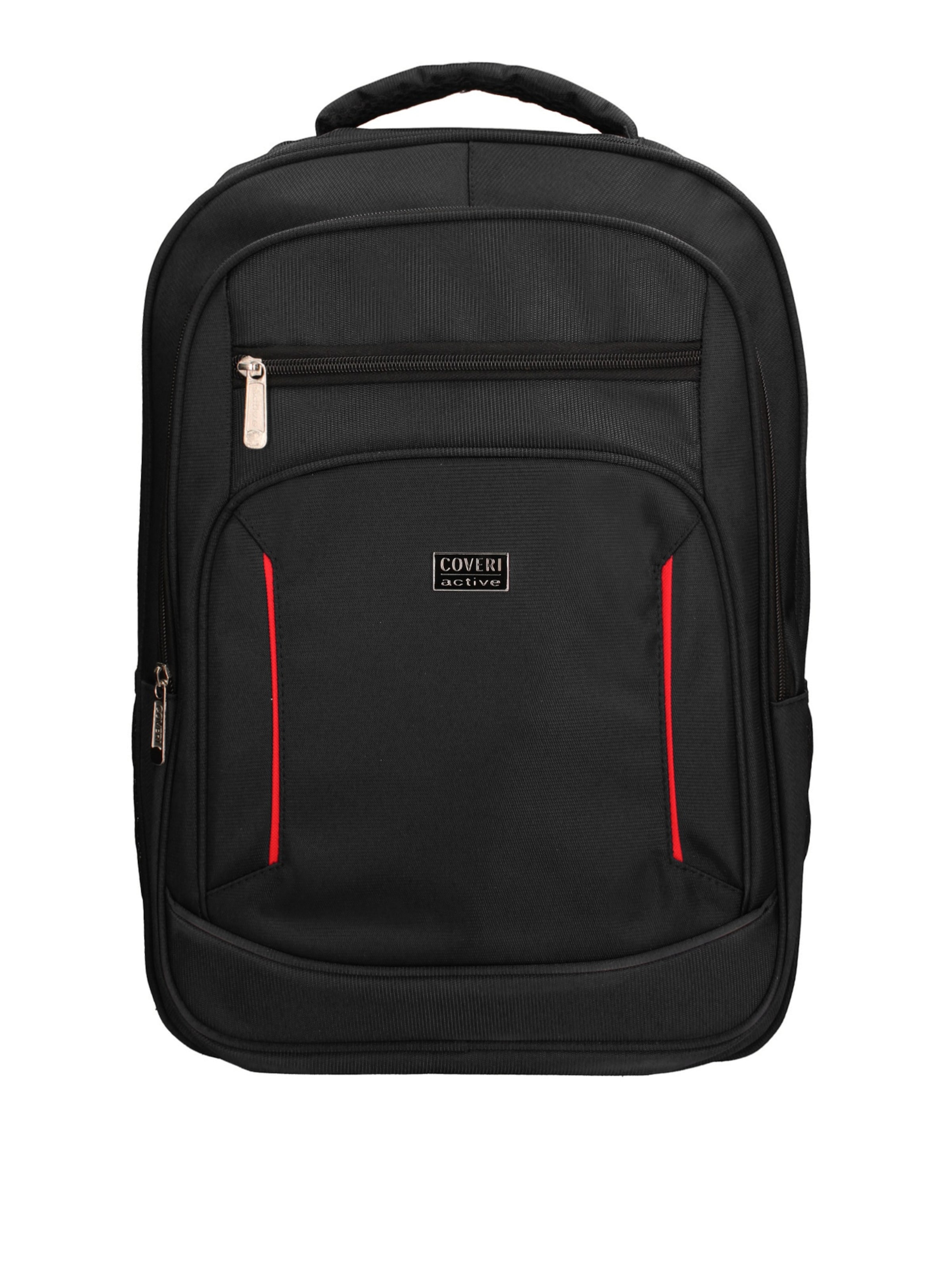 Zaino 'Zaino Coveri unisex poliestere 100% con zip e tasche' di Coveri Collection in nero: frontale